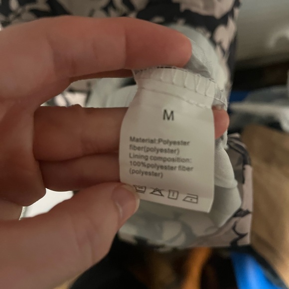 Black and Cream Floral Dress - Picture 3 of 3